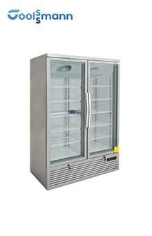 1700L Glass Door Display Freezer , LED Glass Front Drink Fridge 2m Height