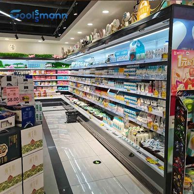 Οδηγήσεων ανοικτό γραφείο επίδειξης κουρτινών αέρα λαχανικών φρούτων υπεραγορών προθηκών πιό ψυχρό